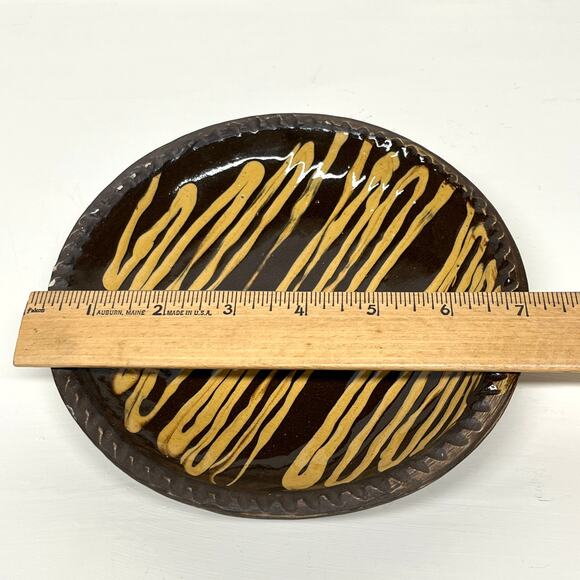 Colonial Williamsburg Restoration Pottery Slipware Plate Folk Art - Picture 5 of 6